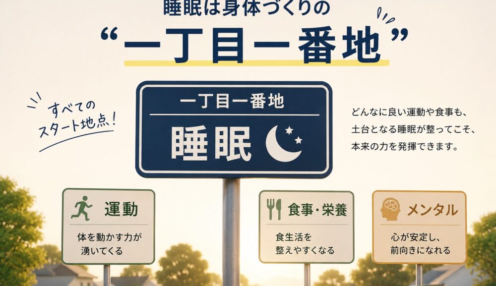 睡眠は身体づくりの“一丁目一番地”